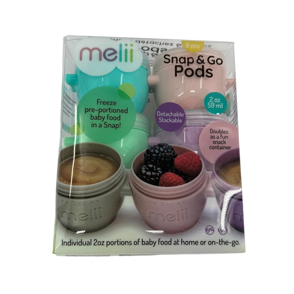 Melii Snap and Go Pods‎ NWT Baby Food Snack Container